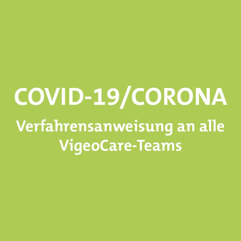 COVID-19/Corona – Verfahrensanweisung